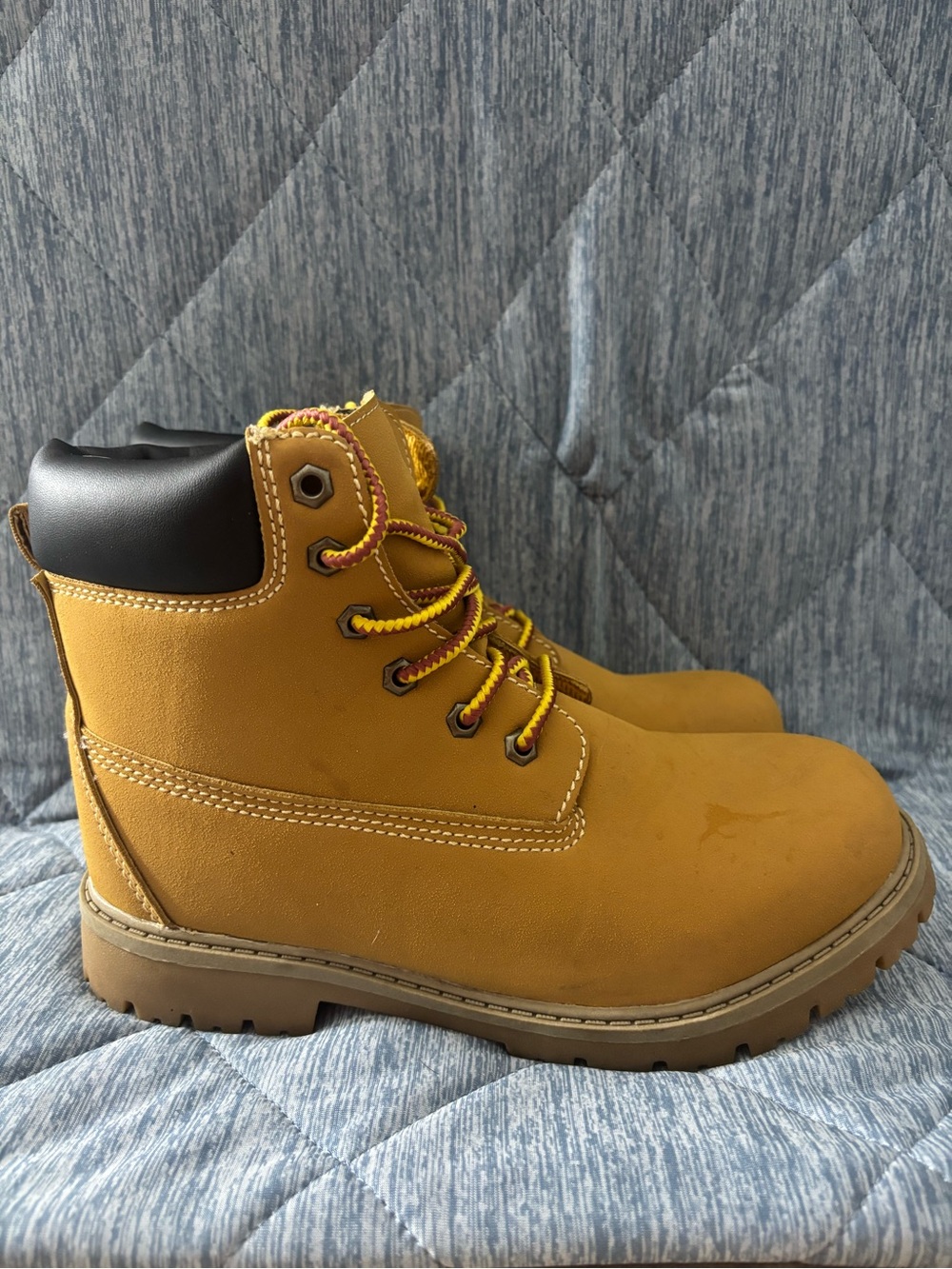 Ozark Trail Wheat/Tan Boots with Yellow Accent Laces